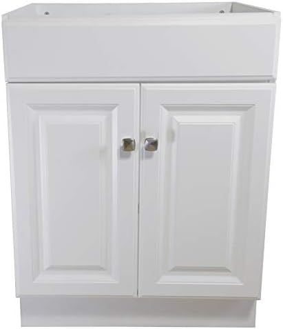 Design House 597138 Wyndham 24 Inch Unassembled 2-Door Bathroom Vanity Without Top, White | , Freestanding, Traditional, Wood, Bath, 597138