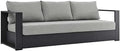 Modway Tahoe Aluminum Outdoor Patio Sofa in Gray Gray
