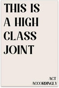 OMANI Neutral Minimalist Modern Poster Vintage Unique Quote Wall Art This is a High Class Joint Canvas Prints for Office Dorm Living Room Wall Decor 24x36 inch Unframed