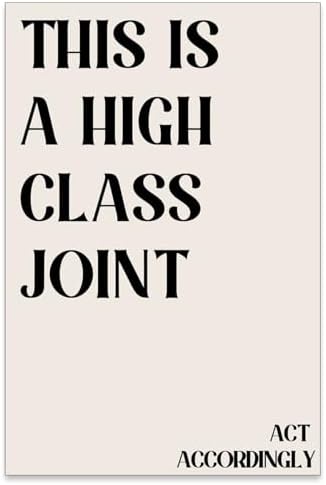 OMANI Neutral Minimalist Modern Poster Vintage Unique Quote Wall Art This is a High Class Joint Canvas Prints for Office Dorm Living Room Wall Decor 24x36 inch Unframed