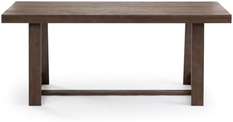 Plank+Beam Classic 72 Inch Dining Table, Rectangular, Walnut Wirebrush