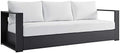 Modway Tahoe Aluminum Outdoor Patio Sofa in Gray White