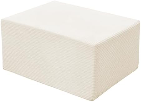 Ottoman for Cloud Sectional Boneless Couches Living Room, Modular Ottoman for Deep Seat Oversized Couch, Memory Foam Compressed Spineless Foot Rest for Bedroom Apartment Beige