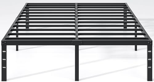NEW JETO Metal Bed Frame,Full Size Bed Frame with Storage Space,18 Inch