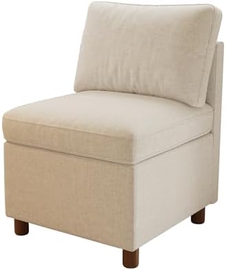 SITJOY Breakfast Nook Bench with Storage, Beige, 1 Seat
