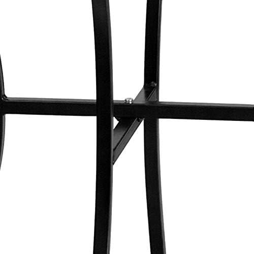 Flash Furniture 28" Square Patio Table, Black