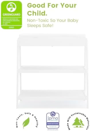 Delta Children Scout Changing Table - Greenguard Gold Certified, Bianca White