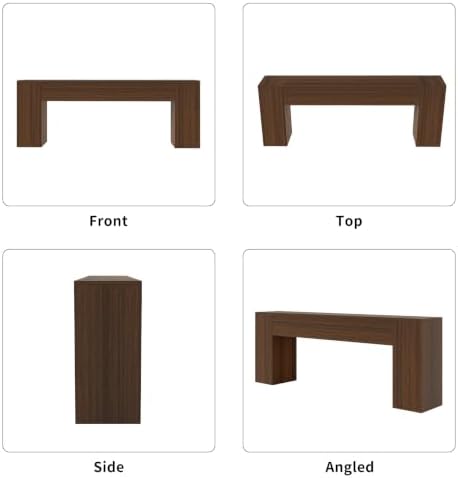 Epecoya 86-Inch Console Table Behind Couch Mid Century, Walnut Brown