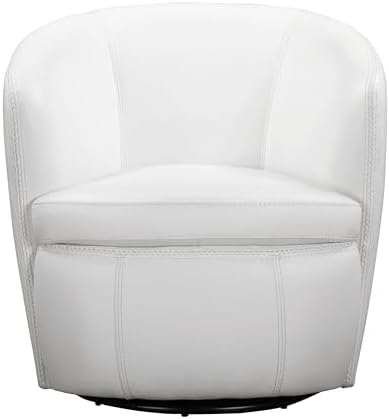 Parker Living Barolo - Snow 100% Italian Leather Swivel Club Chair