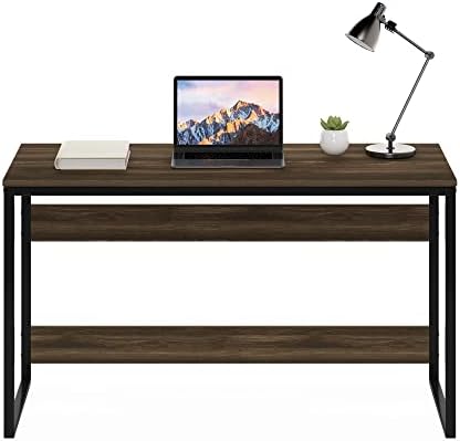 Furinno Moretti Modern Lifestyle Enhanced Study Desk, 52, Columbia Walnut