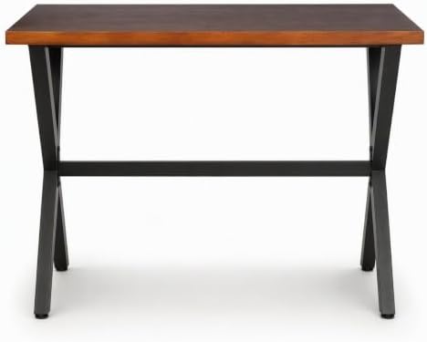 Bar Table, 55.2"L×41.3"H, Rectangular Console Table for Narrow Space, X-leg