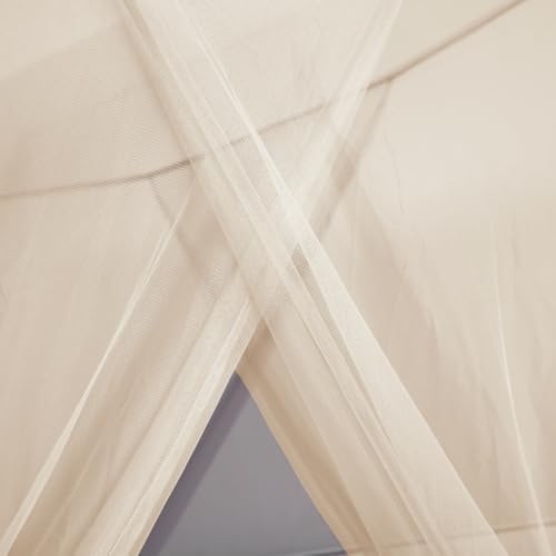 Mengersi Mosquito Net for Bed Canopy,Four Corner Post Canopy Bed Curtains for Twin/Twin XL Size Bed,Bed Curtains for Patio Indoor Outdoor Net