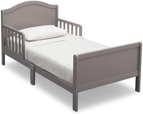 Delta Children Bennett Wood Toddler Bed - Greenguard Gold Certified, Grey