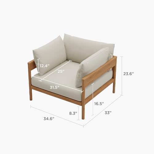 Acanva Vento Outdoor Patio Furniture Set, Armchair