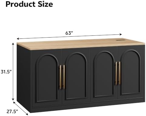 Kitchen Island on Wheels, Rolling Island Cart, Arched Cabinet