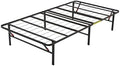 Amazon Basics Foldable Metal Platform Bed Frame with Storage, Sturdy Steel Support, No Box Spring Needed, 14-inch High, Tool-Free Setup, Twin Size, Black
