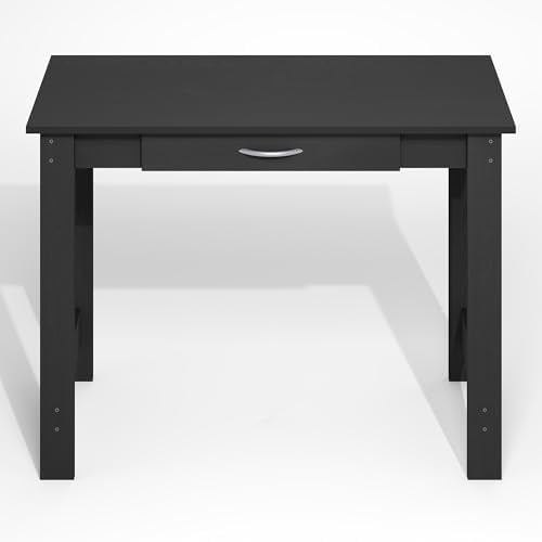 Furinno Jaya Desk, 39.2 Wide Computer Desk with Drawer, Darkwood