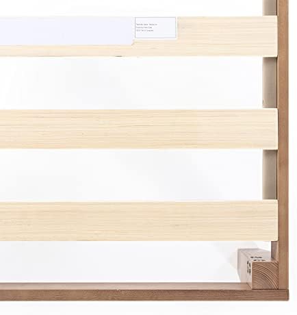 Mellow Naturalista Classic - 12 Inch Solid Wood Platform Bed with Wooden Slats, No Box Spring Needed, Easy Assembly, King, Natural Pine