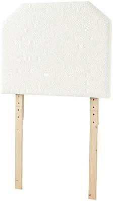 DormCo Tavira Allure® Boucle Dorm Headboard with Legs - Cream White
