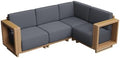 Aoxun Patio Furniture Set, 4 Piece Outdoor Sofa Set, Yellow/Dark Gray