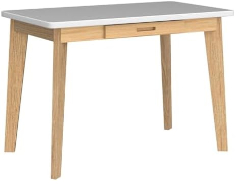 IOTXY Solid Wood Writing Desk - Home Office Laptop Computer Table, White