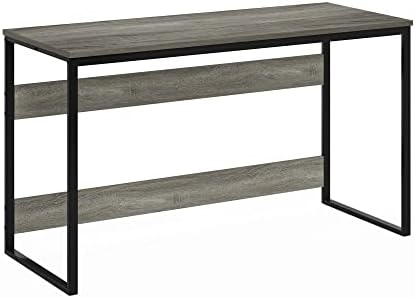 Furinno Moretti Modern Lifestyle Enhanced Study Desk, 52, French Oak Grey