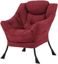 Tiita Lazy Chair for Adults, Comfy Reading Accent Chair, Red Single
