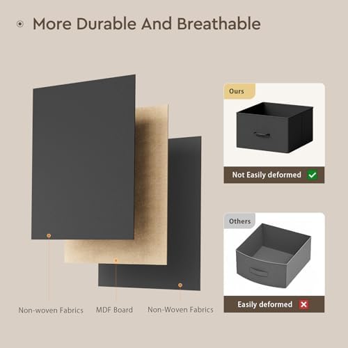 Yetom Changing Table, 3 Drawers&2 Shelves, Changing Table Dresser, Black