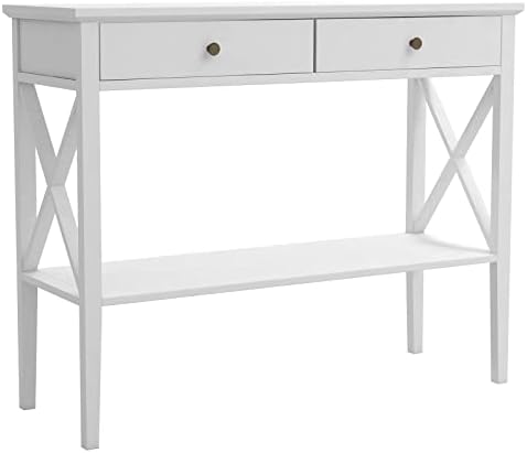 ChooChoo 39" Entryway Table with Drawers and Storage Shelf