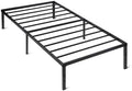 Amazon Basics Metal Bed Frame, Non-Foldable Platform Bed, Easy Assembly, Twin, 39W x 75L x 14H in, Black