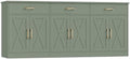 HOSTACK 71"W Farmhouse Kitchen Sideboard Buffet Cabinet with Storage, Green