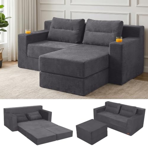 COMAX Futon Sofa Bed, Convertible Sofa Bed, Folding Boneless Couches