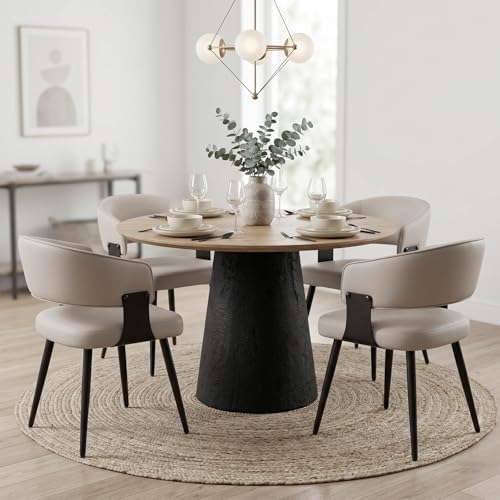 Dining Chairs Set of 4, Modern Faux Leather Kitchen Chairs