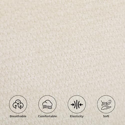 Accent Chair for Living Room, Modern Mid Century Reading Chair Armchair High Back Upholstered Armchair with Wooden Legs for Living Room Bedroom Office (Beige, 1pcs)