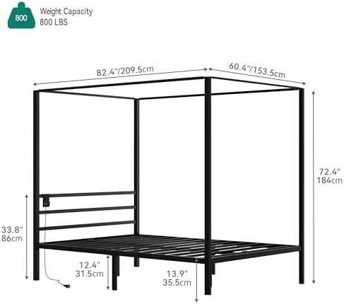 YITAHOME Queen Size Canopy Bed