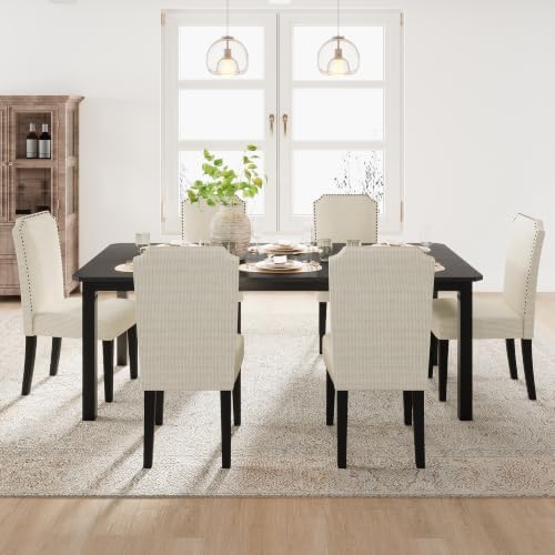 Garvee 78.7" Dining Table for 8-10 People for Dining Room,Black(Only Table)