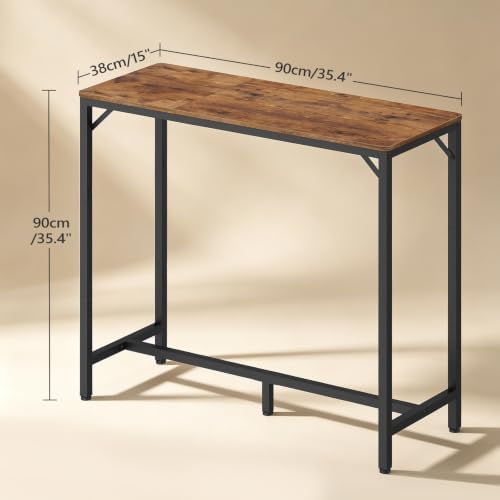 MAHANCRIS Bar Table, 35.4-Inch Counter Height Pub Table, Cocktail Table