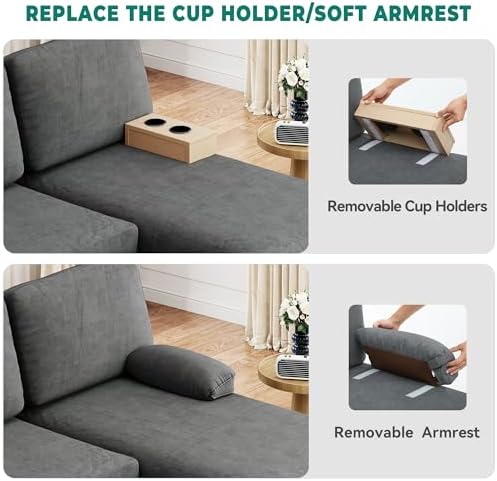 YITAHOME 109"Sectional Couches for Living Room,U Shaped Couch w/4 Seat Sofa