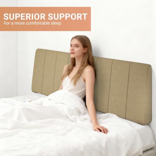 King Size Headboard Only-No Assembly Required, Light Brown