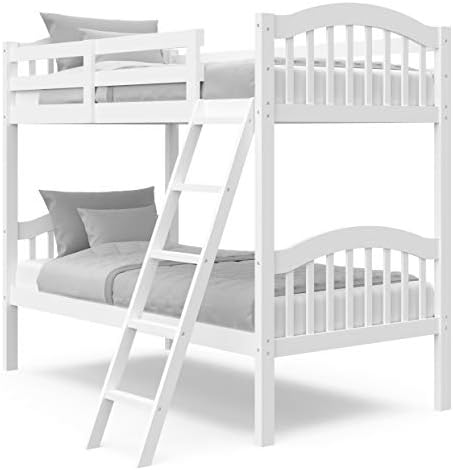 Storkcraft Long Horn Twin-Over-Twin Bunk Bed, White