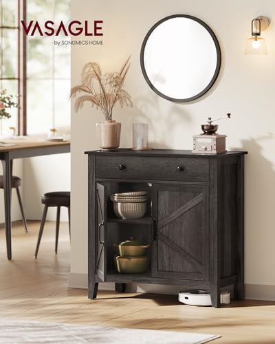 VASAGLE Buffet Cabinet, Coffee Bar with a Drawer, Adjustable Shelf
