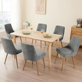 kinmars Kitchen Upholstered Dining Chairs Set of 6, Dark Grey