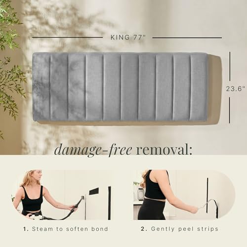 Hearth & Harbor Wall Mounted King Headboard Only, Bed Headboard King Size
