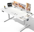 Veken 63"x28" Wider Large Standing Desk, Electric Height Adjustable, White