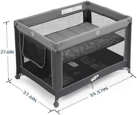 Pamo Babe Foldable Portable Baby Playard Crib for Toddlers