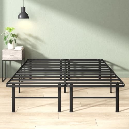 Zinus 14 Inch Rumi Metal Bed Frame, No Box Spring Needed, Black, King