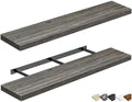 QEEIG Extra Long Floating Shelves for Wall (Grey, Set of 2, 47.2")
