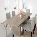 GarveeHome Rectangular 63"-82.7" Extendable Dining Table with Round Corner