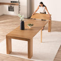 Transformer Table Solid Wood Extendable Dining Table, Natural