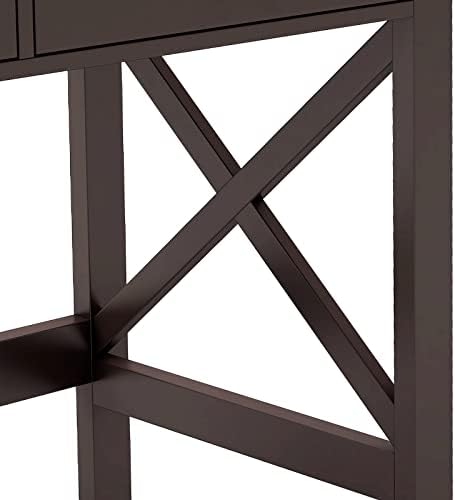 ChooChoo 39.4 Inches Farmhouse Computer Desk with 2 Drawers